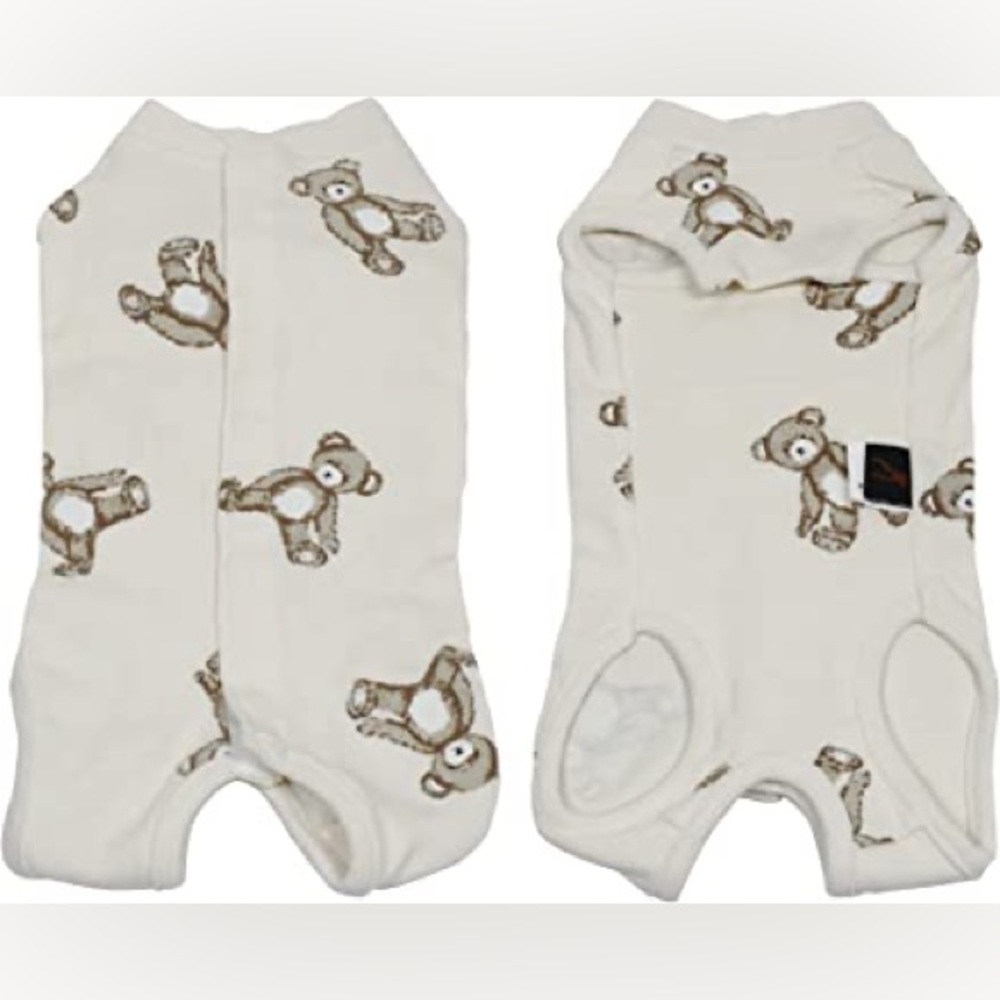 💚 3/$10  Teddy Bear Recovery Suit For After Surgery Small